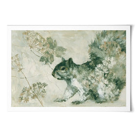 Squirrel In Wild Lace Art Print Squirrel In Wild Lace Art Print wall art product Chromatic Storm Studio