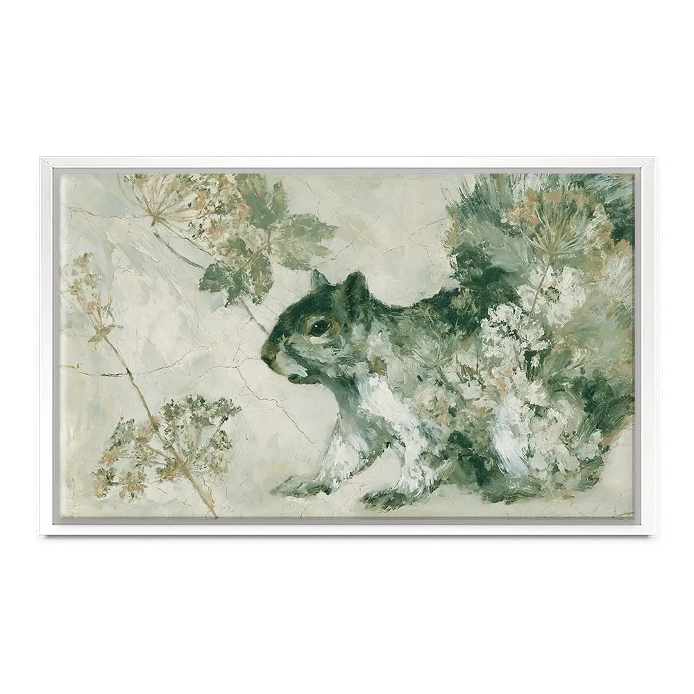 Squirrel In Wild Lace Canvas Print Squirrel In Wild Lace Canvas Print wall art product Chromatic Storm Studio