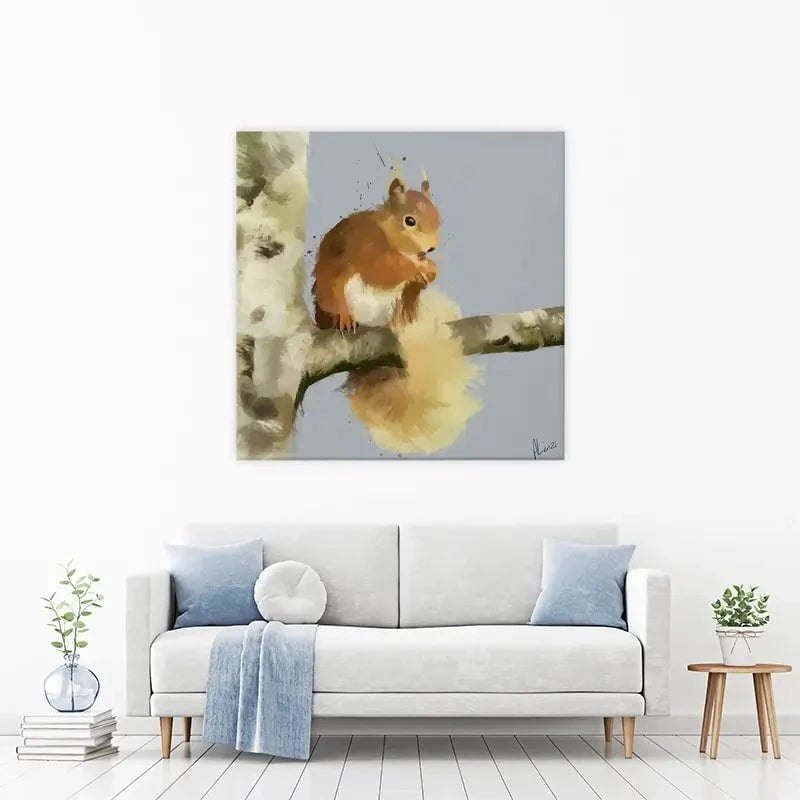 Squirrel On A Branch Canvas Print Squirrel On A Branch Canvas Print wall art product Aimee Linzi