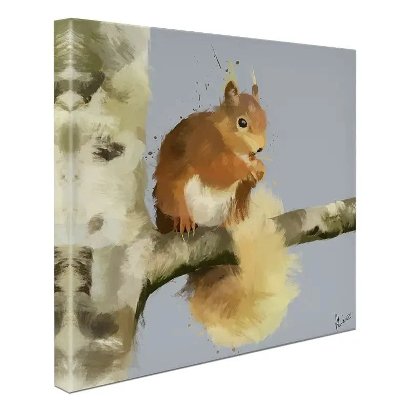 Squirrel On A Branch Canvas Print Squirrel On A Branch Canvas Print wall art product Aimee Linzi