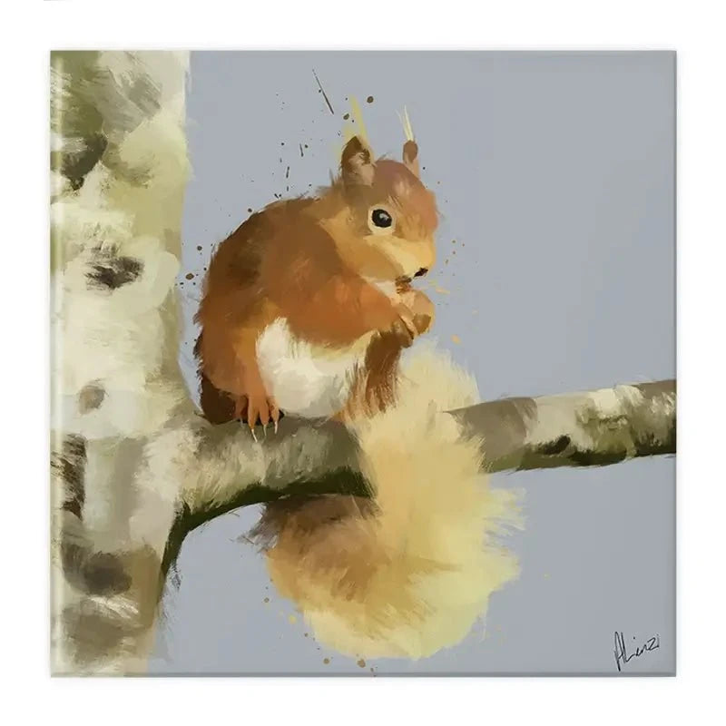 Squirrel On A Branch Canvas Print Squirrel On A Branch Canvas Print wall art product Aimee Linzi