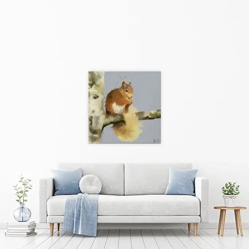Squirrel On A Branch Canvas Print Squirrel On A Branch Canvas Print wall art product Aimee Linzi