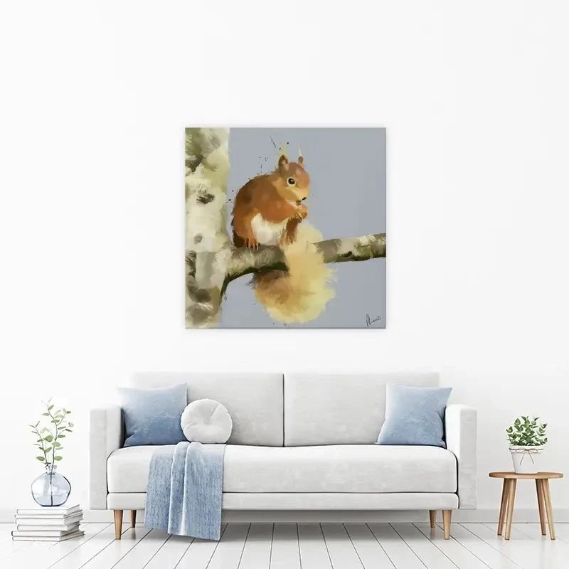 Squirrel On A Branch Canvas Print Squirrel On A Branch Canvas Print wall art product Aimee Linzi