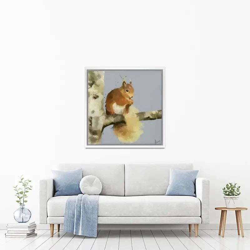 Squirrel On A Branch Canvas Print Squirrel On A Branch Canvas Print wall art product Aimee Linzi