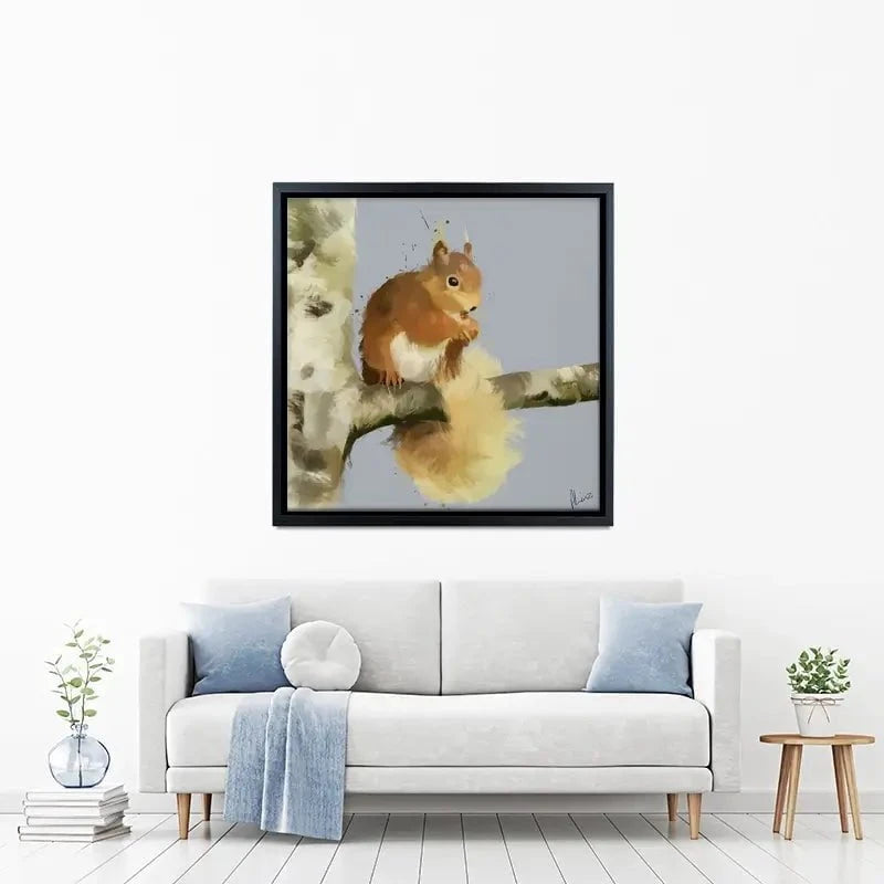 Squirrel On A Branch Canvas Print Squirrel On A Branch Canvas Print wall art product Aimee Linzi