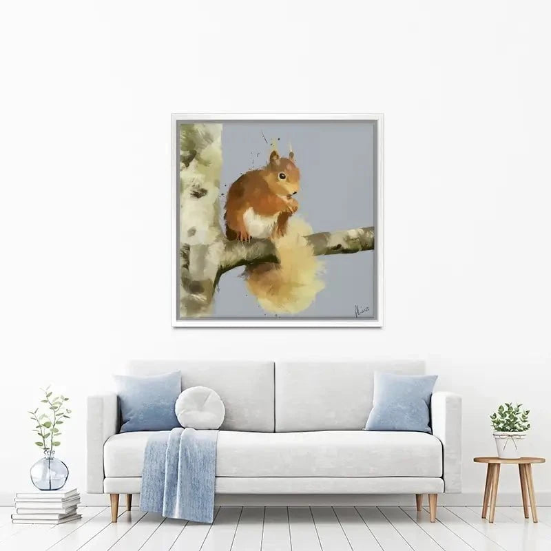 Squirrel On A Branch Canvas Print Squirrel On A Branch Canvas Print wall art product Aimee Linzi