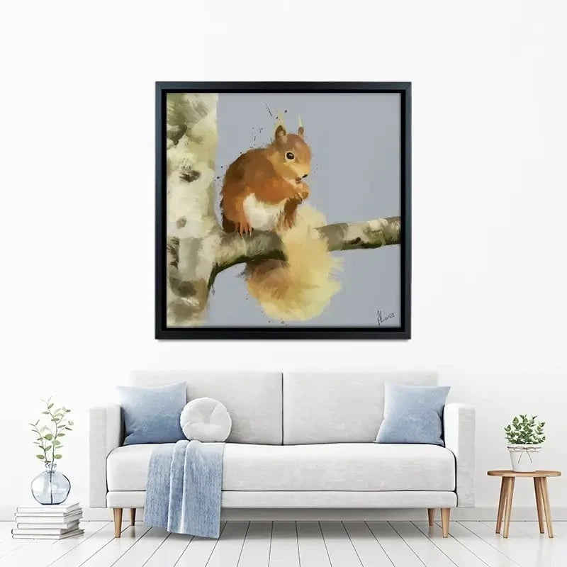 Squirrel On A Branch Canvas Print Squirrel On A Branch Canvas Print wall art product Aimee Linzi