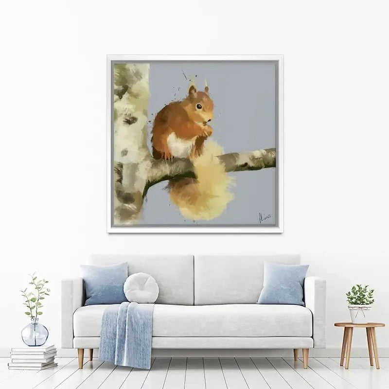 Squirrel On A Branch Canvas Print Squirrel On A Branch Canvas Print wall art product Aimee Linzi
