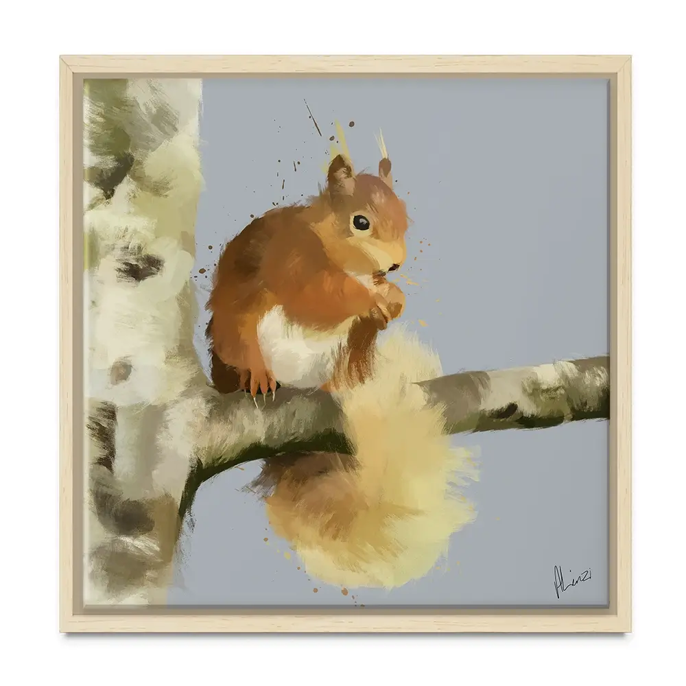 Squirrel On A Branch Canvas Print Squirrel On A Branch Canvas Print wall art product Aimee Linzi