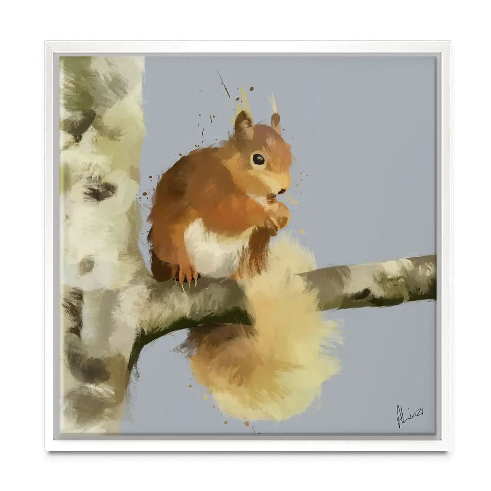 Squirrel On A Branch Canvas Print Squirrel On A Branch Canvas Print wall art product Aimee Linzi