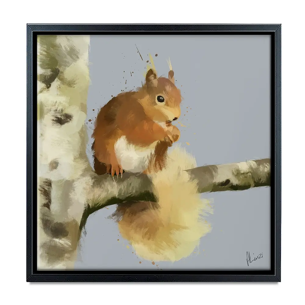 Squirrel On A Branch Canvas Print Squirrel On A Branch Canvas Print wall art product Aimee Linzi