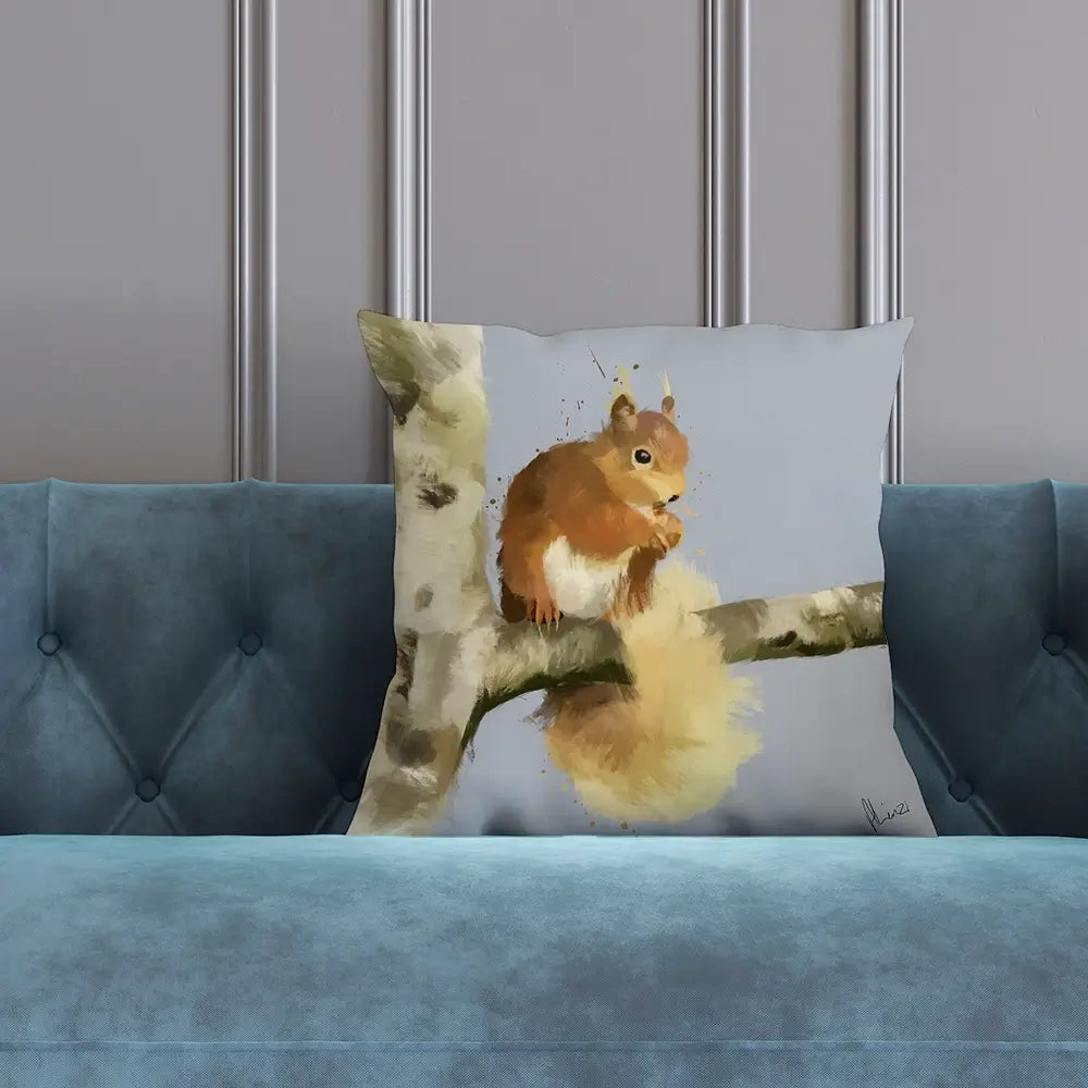Squirrel On A Branch Cushion Squirrel On A Branch Cushion wall art product Aimee Linzi