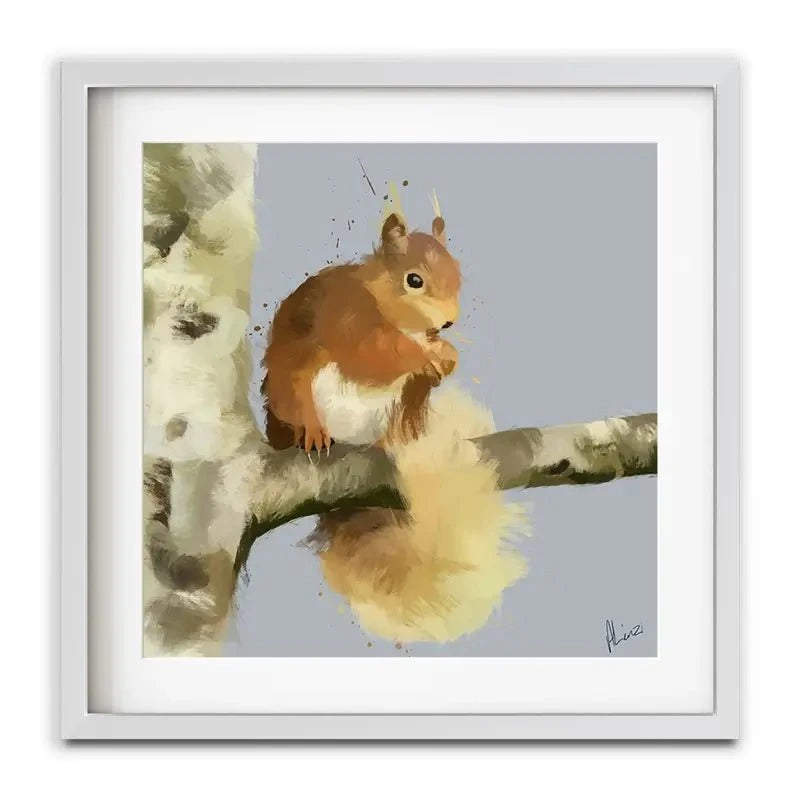 Squirrel On A Branch Framed Art Print Squirrel On A Branch Framed Art Print wall art product Aimee Linzi