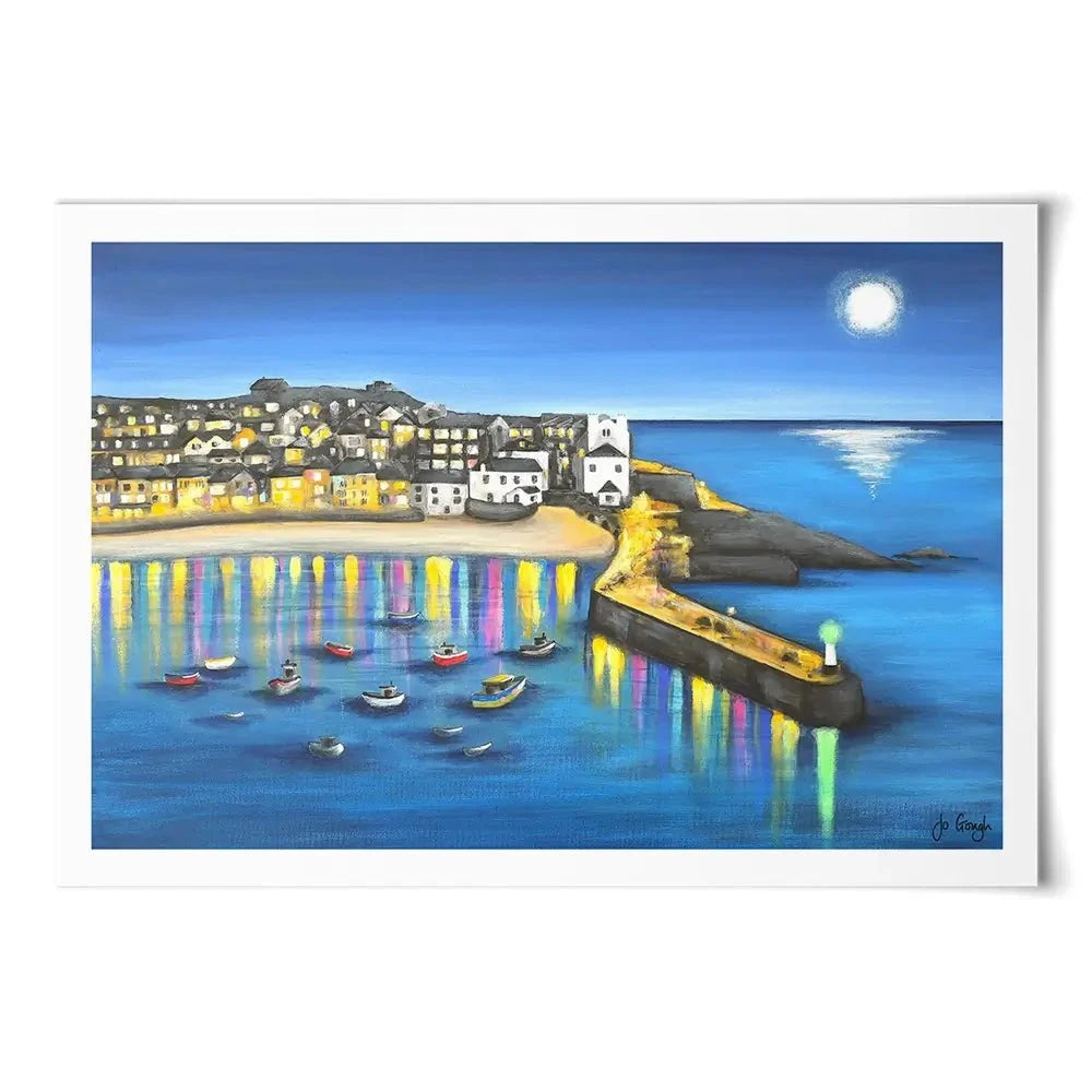 St Ives At Night Art Print St Ives At Night Art Print wall art product Jo Gough