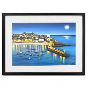 St Ives At Night Framed Art Print St Ives At Night Framed Art Print wall art product Jo Gough
