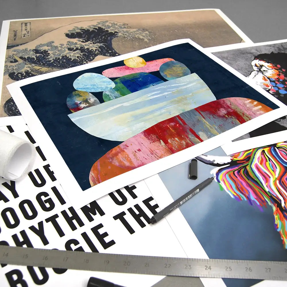 Stacked Collage Art Print Stacked Collage Art Print wall art product Lisa Nohren - Independent
