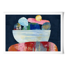 Stacked Collage Art Print Stacked Collage Art Print wall art product Lisa Nohren - Independent