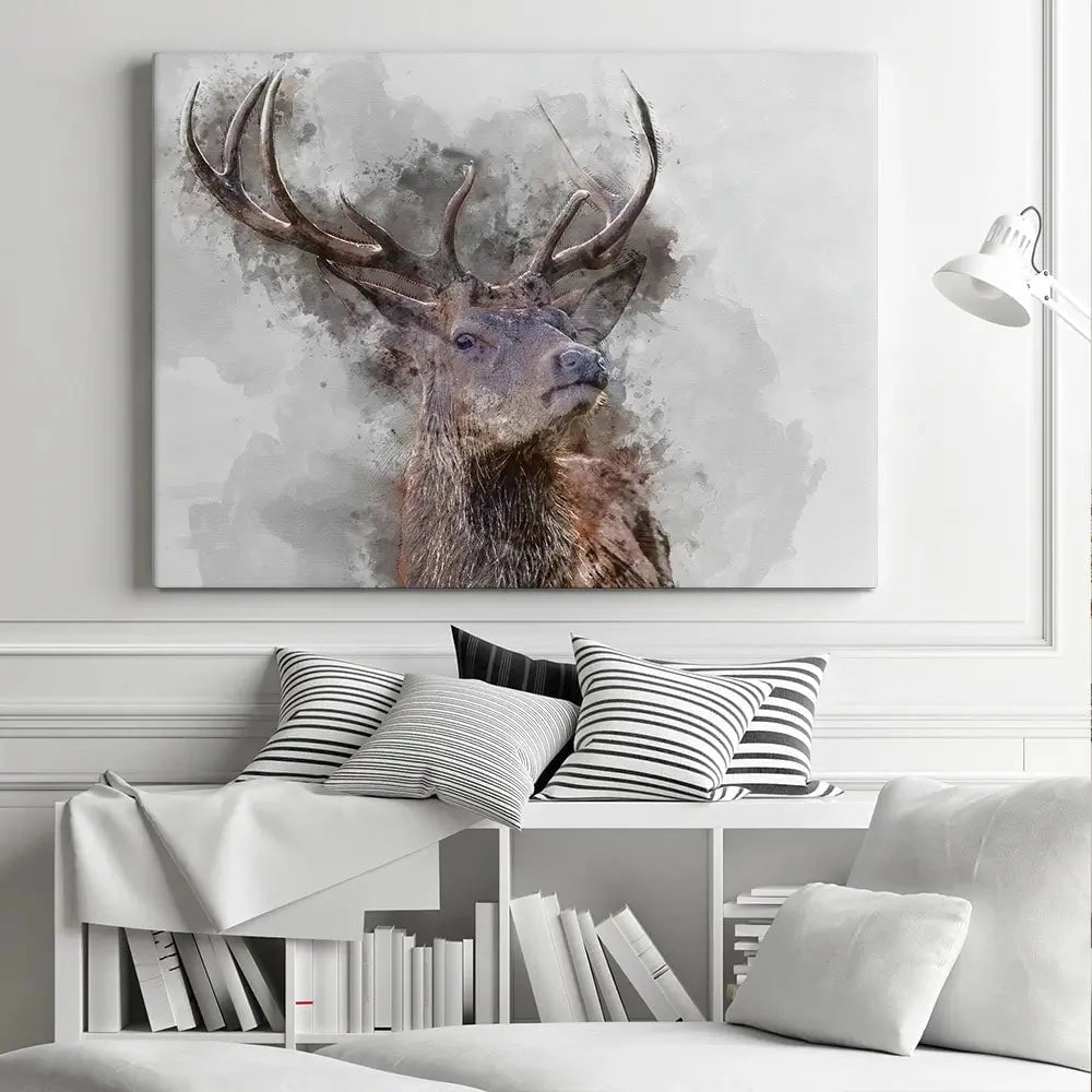 Stag Canvas Print Stag Canvas Print wall art product Matt Gibson / Shutterstock