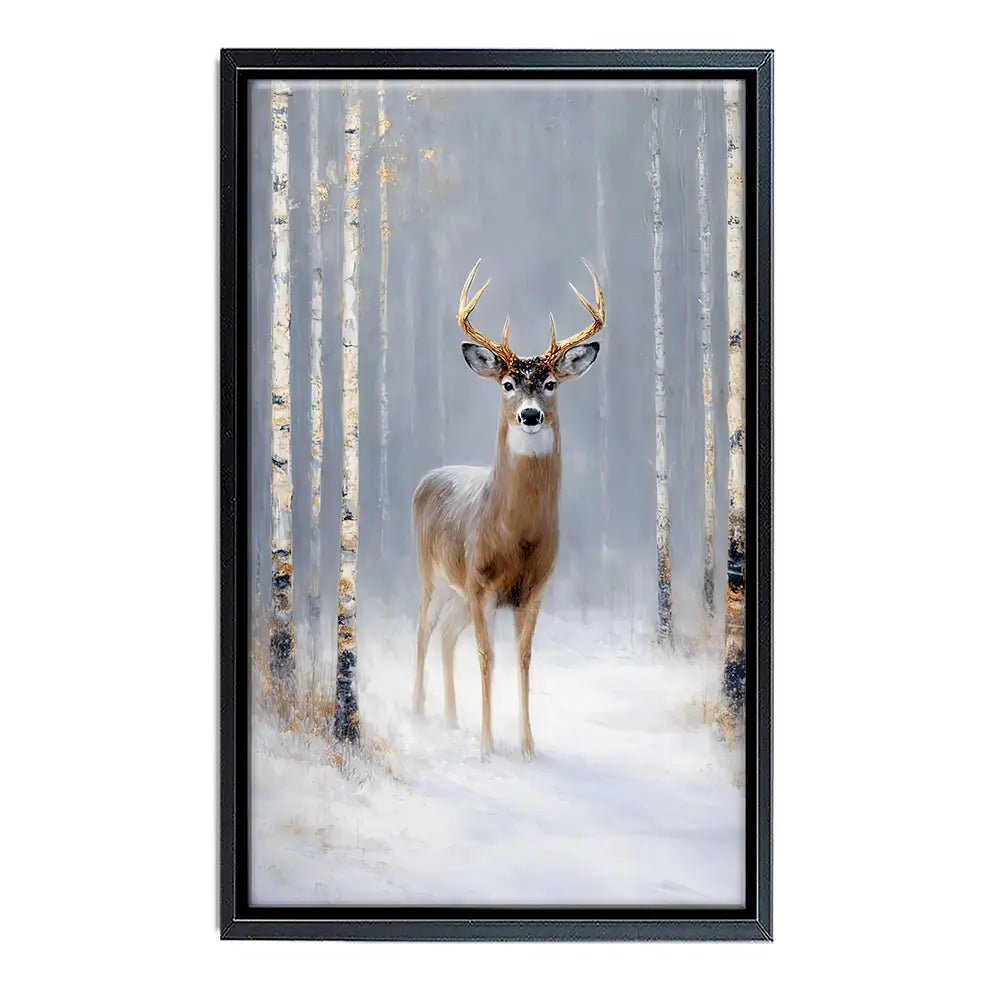 Stag In The Snow Canvas Print Stag In The Snow Canvas Print wall art product David Alexander Elder