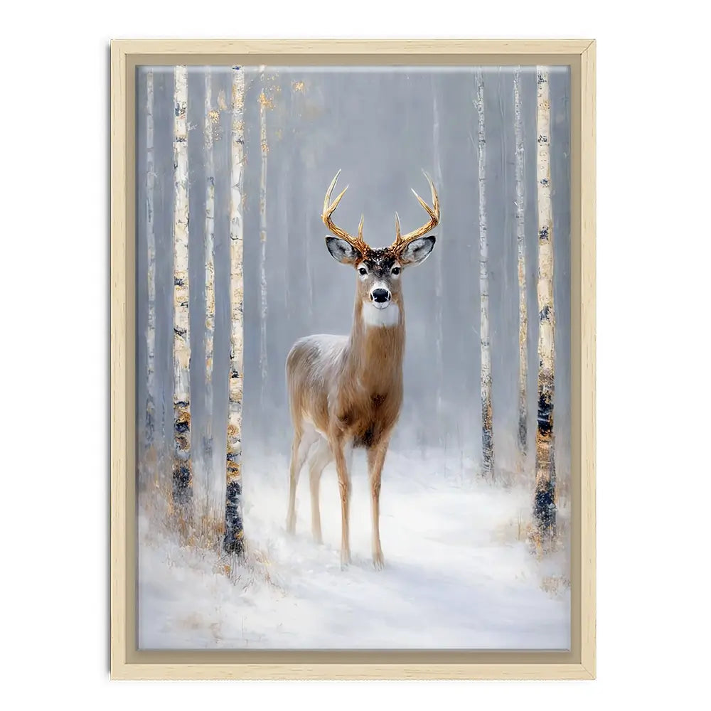 Stag In The Snow Canvas Print Stag In The Snow Canvas Print wall art product David Alexander Elder