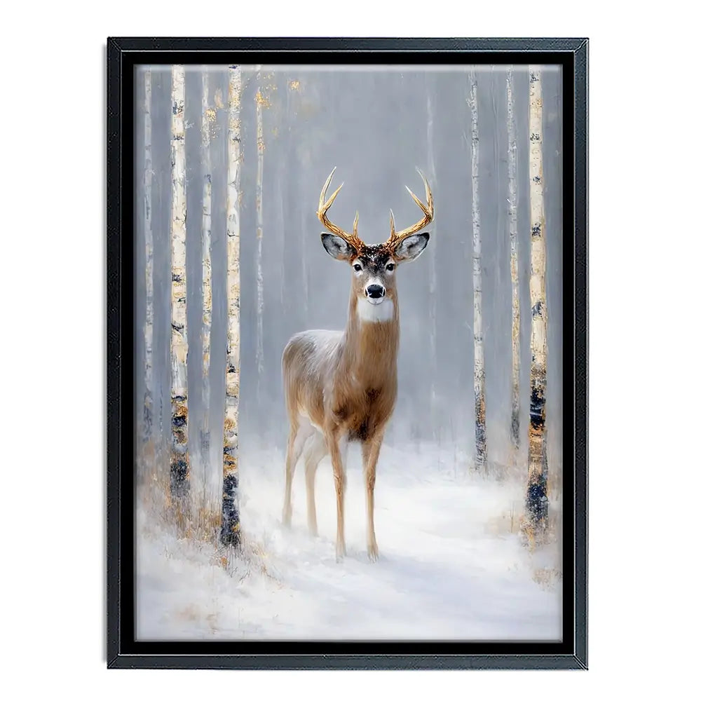 Stag In The Snow Canvas Print Stag In The Snow Canvas Print wall art product David Alexander Elder