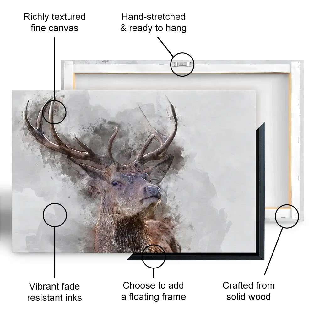 Stag Oversized Canvas Print Stag Oversized Canvas Print wall art product Matt Gibson / Shutterstock