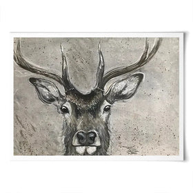 Stag Splash Art Print Stag Splash Art Print wall art product Jane Brookshaw