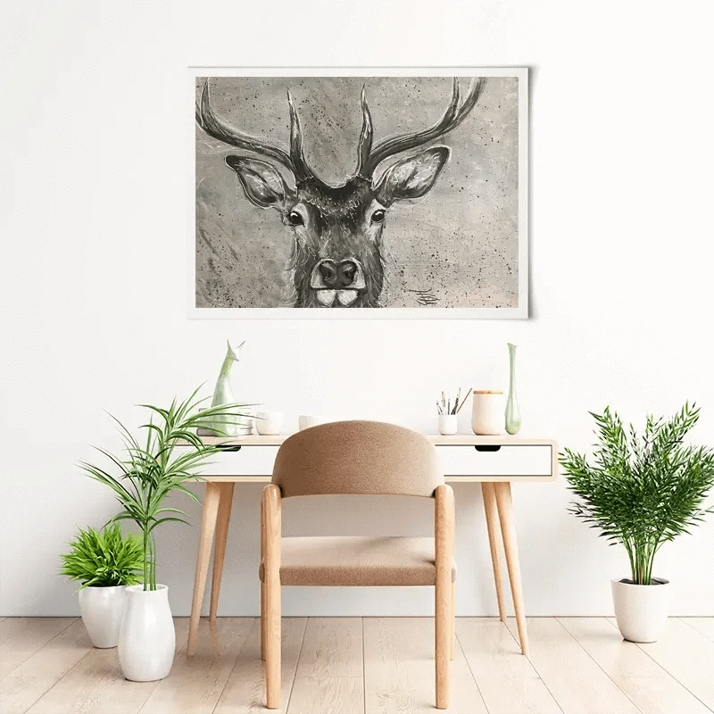 Stag Splash Art Print Stag Splash Art Print wall art product Jane Brookshaw