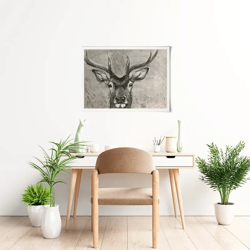 Stag Splash Art Print Stag Splash Art Print wall art product Jane Brookshaw