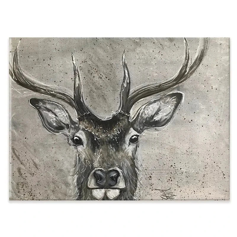 Stag Splash Canvas Print Stag Splash Canvas Print wall art product Jane Brookshaw
