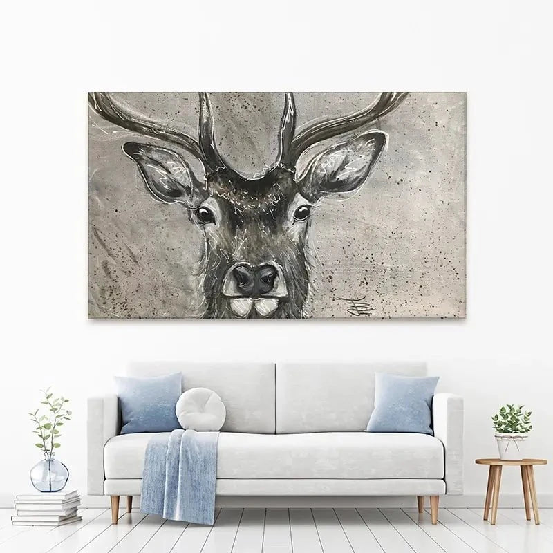 Stag Splash Canvas Print Stag Splash Canvas Print wall art product Jane Brookshaw