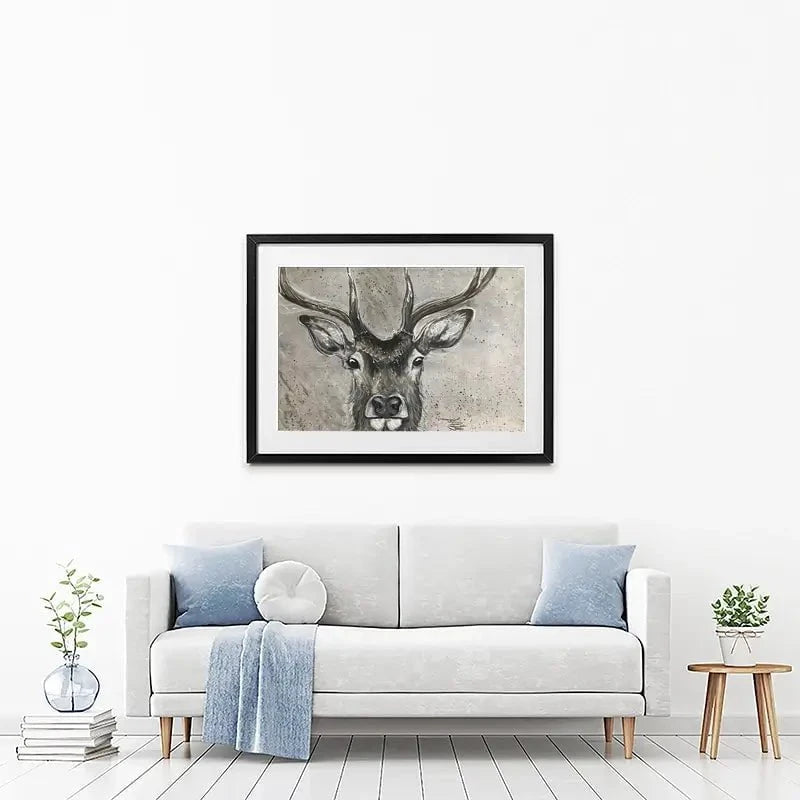 Stag Splash Framed Art Print Stag Splash Framed Art Print wall art product Jane Brookshaw