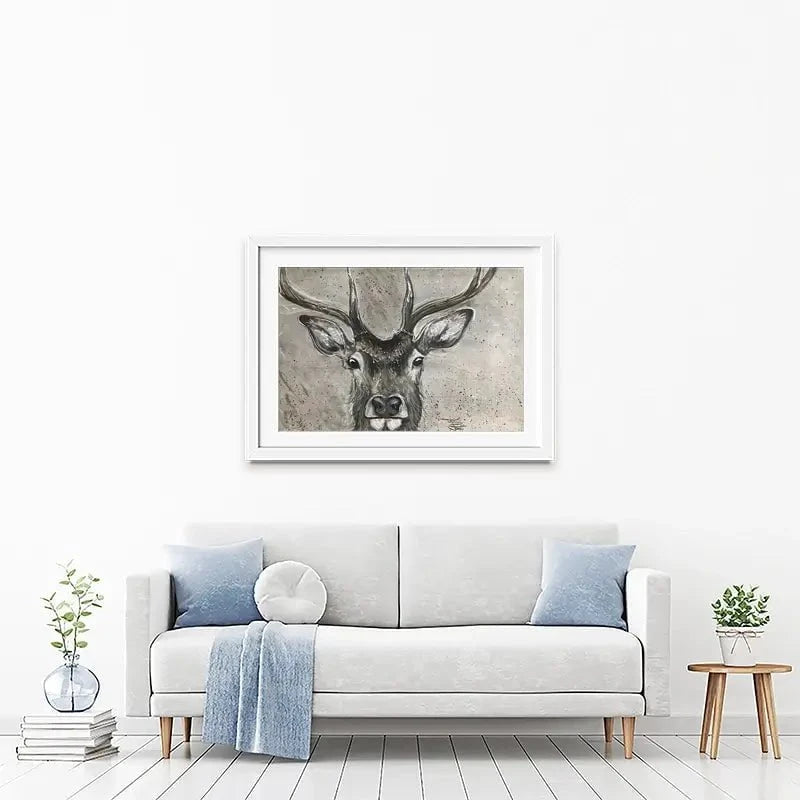 Stag Splash Framed Art Print Stag Splash Framed Art Print wall art product Jane Brookshaw