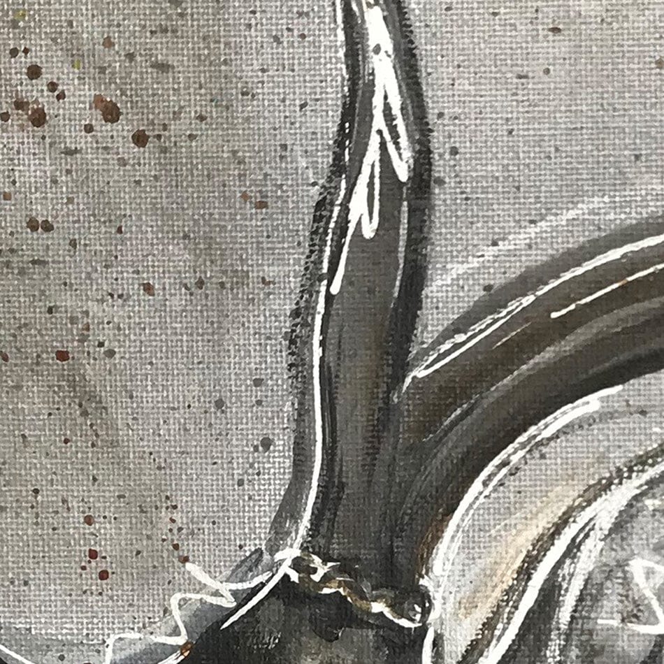 Stag Splash Square Canvas Print wall art product Jane Brookshaw