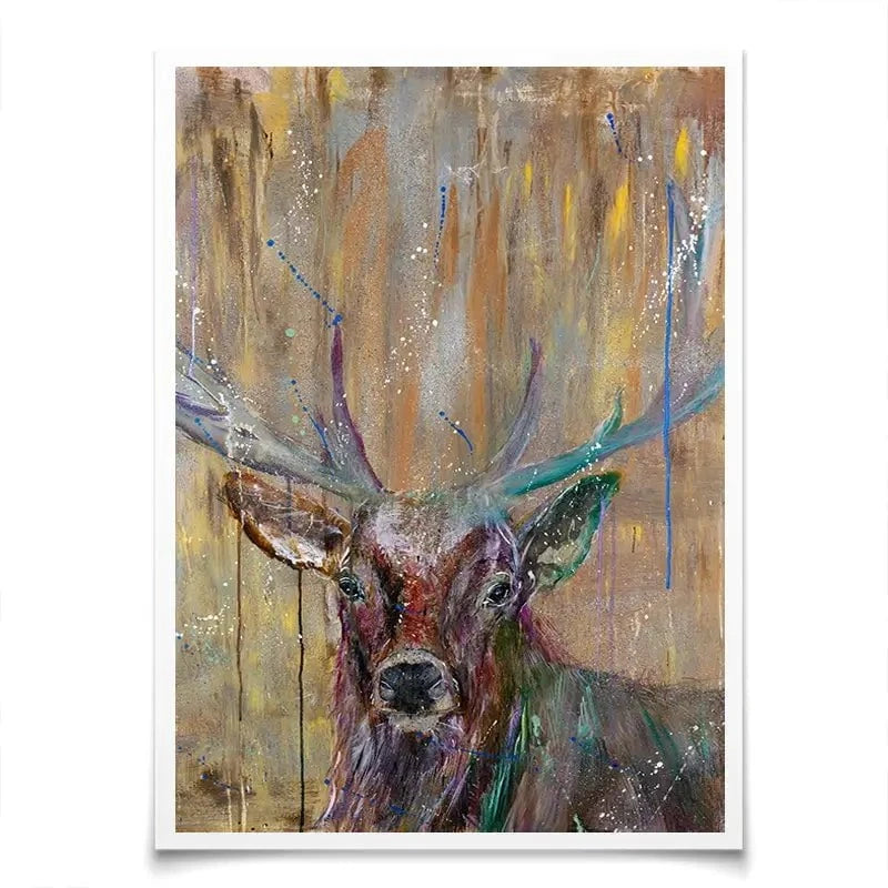 Stag Splashes Art Print Stag Splashes Art Print wall art product Jamie Taylor