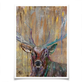 Stag Splashes Art Print Stag Splashes Art Print wall art product Jamie Taylor