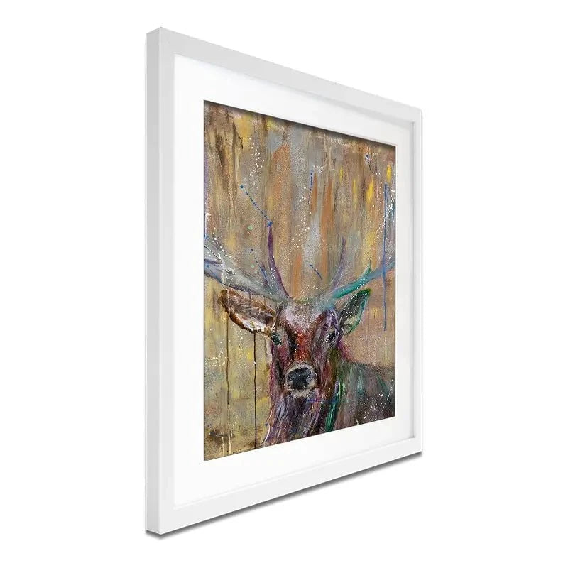 Stag Splashes Framed Art Print Stag Splashes Framed Art Print wall art product Jamie Taylor