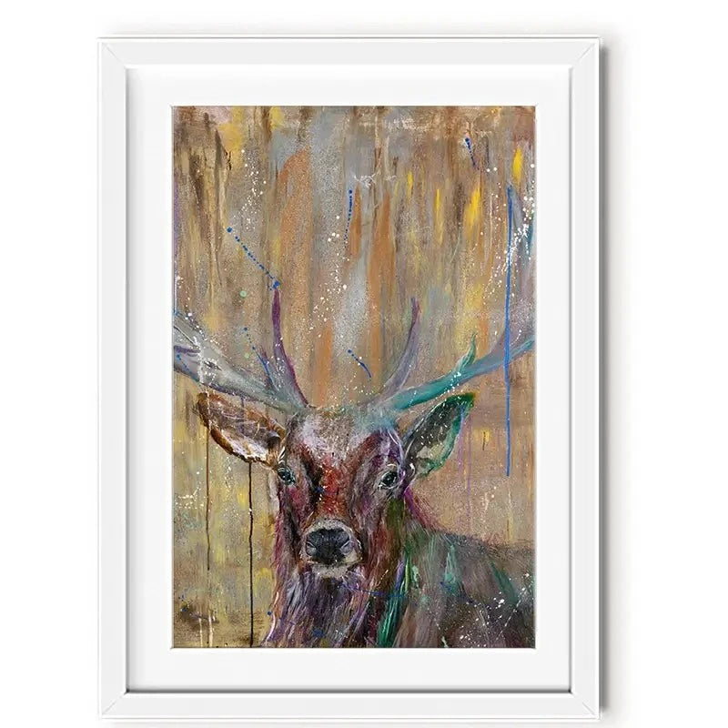 Stag Splashes Framed Art Print Stag Splashes Framed Art Print wall art product Jamie Taylor
