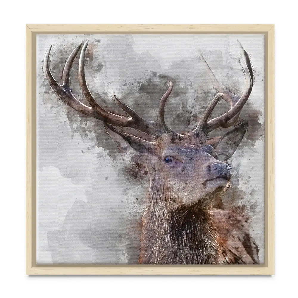 Stag Square Canvas Print Stag Square Canvas Print wall art product Matt Gibson / Shutterstock