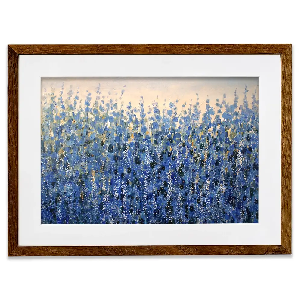 Standing Blue Framed Art Print Standing Blue Framed Art Print wall art product Tim O'Toole