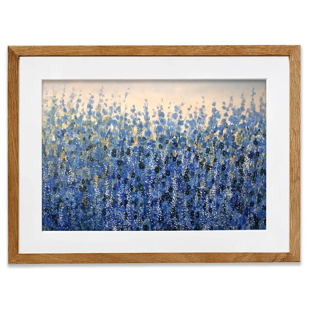 Standing Blue Framed Art Print Standing Blue Framed Art Print wall art product Tim O'Toole