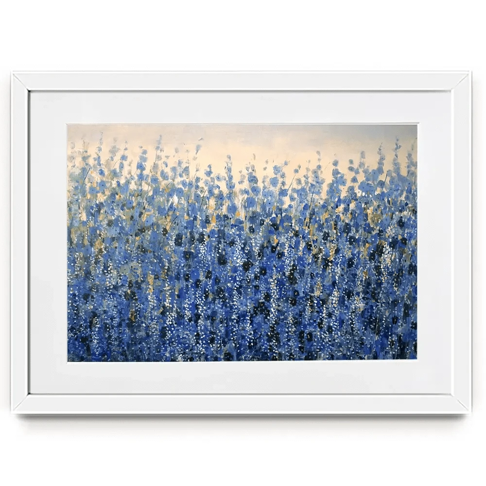 Standing Blue Framed Art Print Standing Blue Framed Art Print wall art product Tim O'Toole