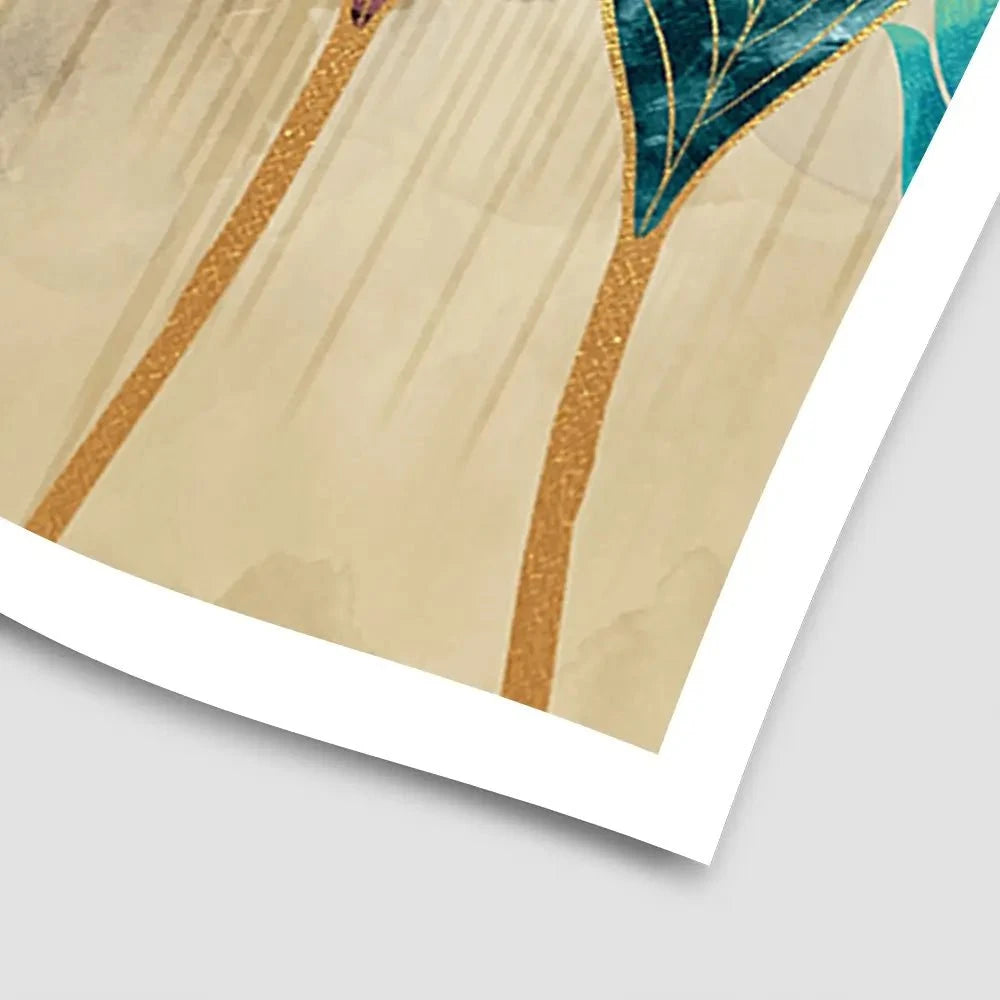 Standing Leaves Art Print Standing Leaves Art Print wall art product 3d artwork wallpaper / Shutterstock
