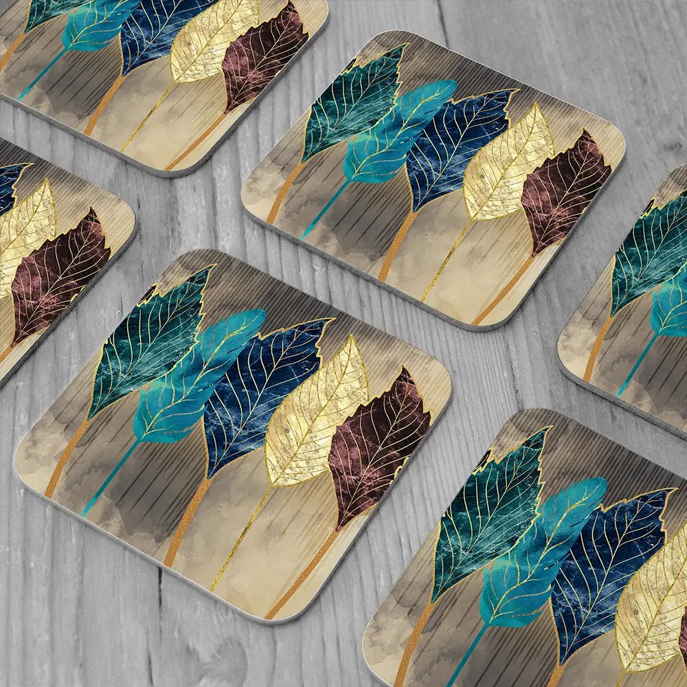 Standing Leaves Coaster Set Standing Leaves Coaster Set wall art product 3d artwork wallpaper / Shutterstock