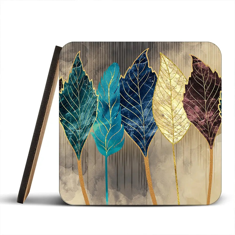 Standing Leaves Coaster Set Standing Leaves Coaster Set wall art product 3d artwork wallpaper / Shutterstock