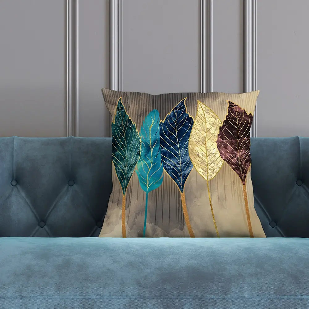 Standing Leaves Cushion Standing Leaves Cushion wall art product 3d artwork wallpaper / Shutterstock
