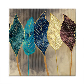Standing Leaves Square Canvas Print Standing Leaves Square Canvas Print wall art product 3d artwork wallpaper / Shutterstock