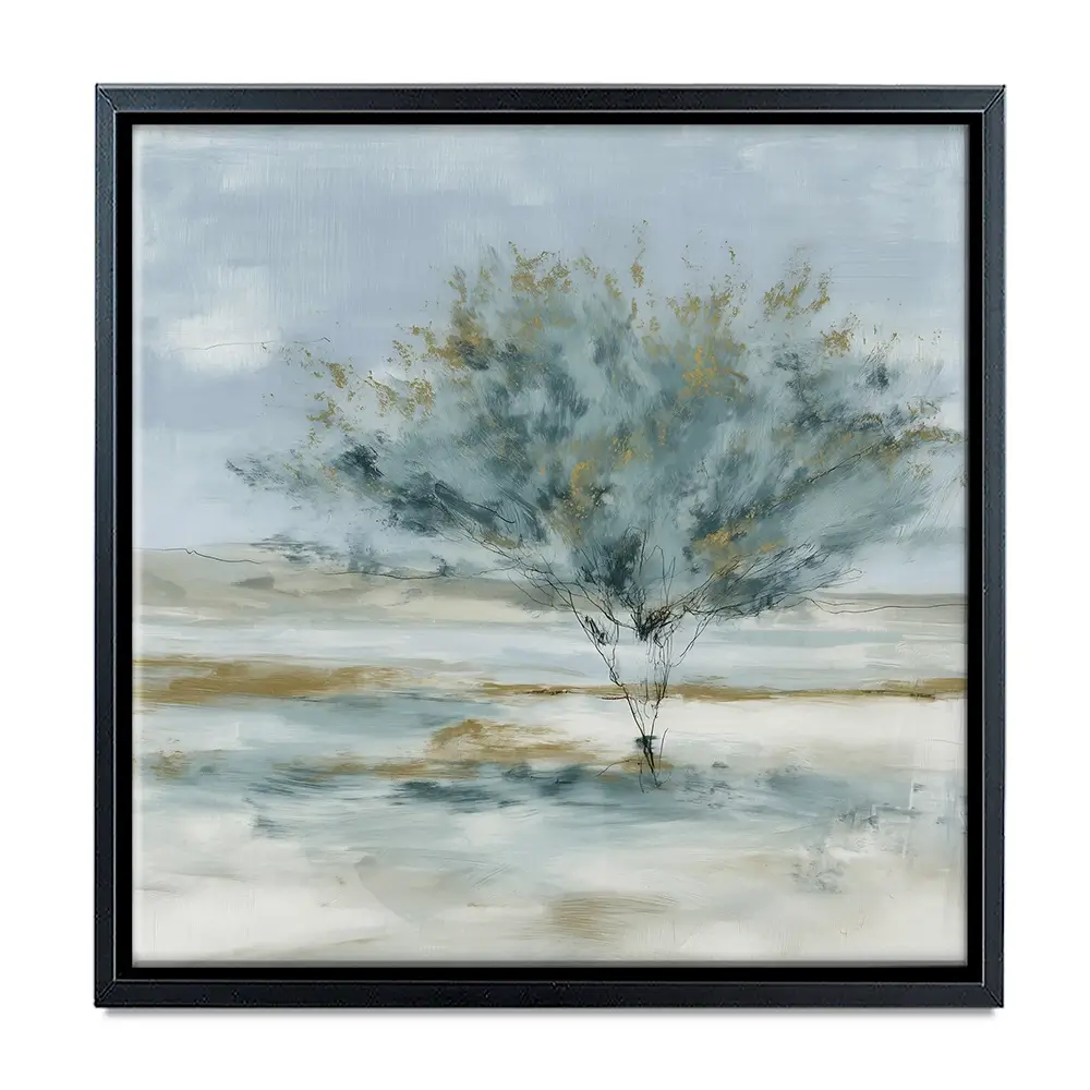 Standing Tree Field Study Square Canvas Print Standing Tree Field Study Square Canvas Print wall art product Chromatic Storm Studio