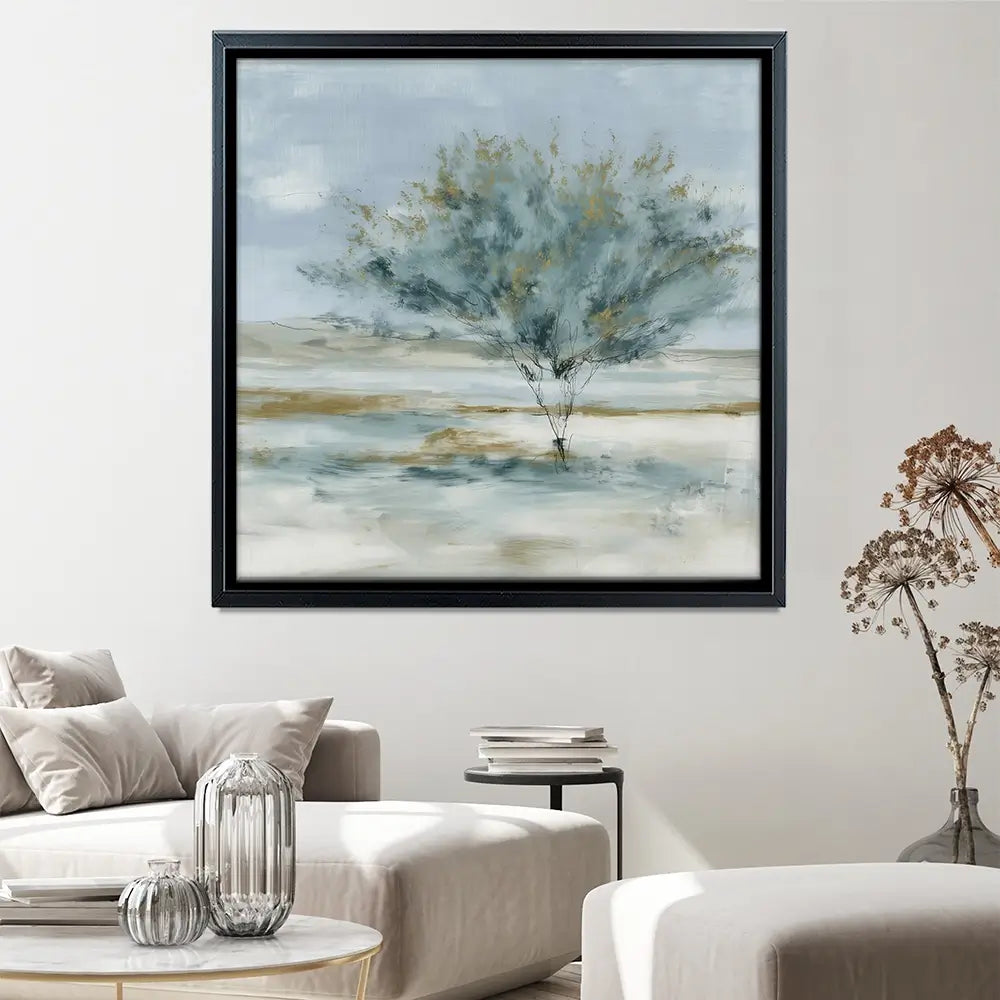 Standing Tree Field Study Square Canvas Print Standing Tree Field Study Square Canvas Print wall art product Chromatic Storm Studio
