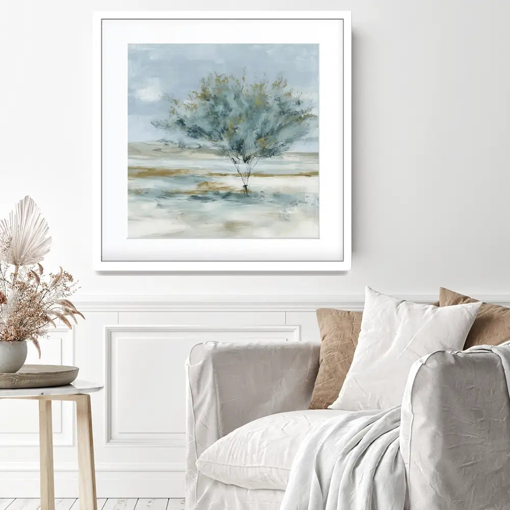 Standing Tree Field Study Square Framed Art Print Standing Tree Field Study Square Framed Art Print wall art product Chromatic Storm Studio